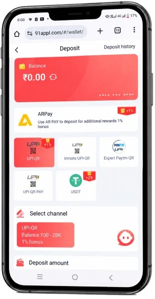 Deposit Money on 91CLUB